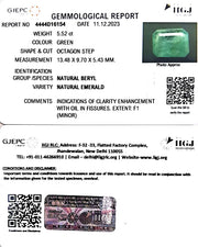 5.52/CT Natural Panna Stone with Govt. Lab Certificate (3441)